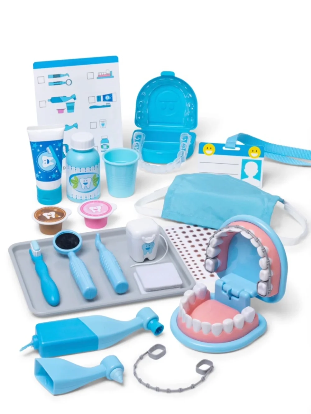 Melissa & Doug Super Smile Dentist Kit With Pretend Play Set of Teeth & Dental